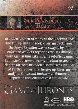 2017 Rittenhouse Game of Thrones Season 6 #93 Ser Brynden Tully Back