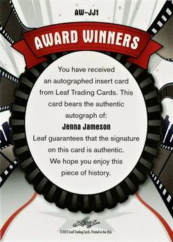 2012 Leaf Pop Century Signatures - Award Winners #AW-JJ1 Jenna Jameson Back