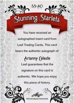 2012 Leaf Pop Century Signatures - Stunning Starlets #SS-AC1 Arianny Celeste Back