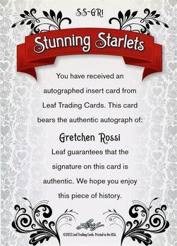 2012 Leaf Pop Century Signatures - Stunning Starlets #SS-GR1 Gretchen Rossi Back