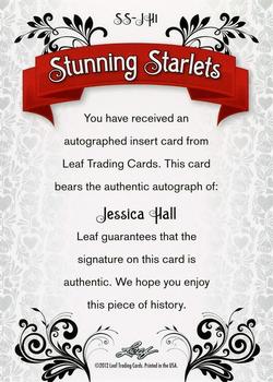 2012 Leaf Pop Century Signatures - Stunning Starlets #SS-JH1 Jessica Hall Back