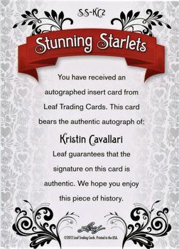 2012 Leaf Pop Century Signatures - Stunning Starlets #SS-KC2 Kristin Cavallari Back