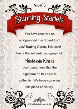 2012 Leaf Pop Century Signatures - Stunning Starlets #SS-NK1 Nastassja Kinski Back