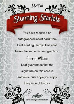 2012 Leaf Pop Century Signatures - Stunning Starlets #SS-TW1 Torrie Wilson Back