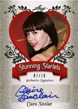 2012 Leaf Pop Century Signatures - Stunning Starlets Silver #SS-CS2 Claire Sinclair Front