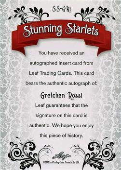2012 Leaf Pop Century Signatures - Stunning Starlets Silver #SS-GR1 Gretchen Rossi Back