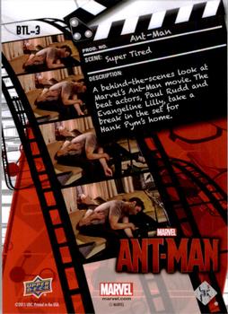 2015 Upper Deck Marvel Ant-Man - Behind the Lens #BTL-3 Super Tired Back
