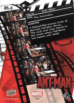 2015 Upper Deck Marvel Ant-Man - Behind the Lens #BTL-11 The Associates Back