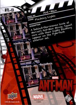 2015 Upper Deck Marvel Ant-Man - Behind the Lens #BTL-13 Flashing Lights Back