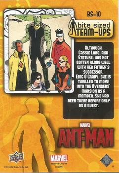 2015 Upper Deck Marvel Ant-Man - Bite Sized Team-Ups #BS-10 I am an Avenger #1 Back