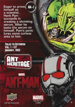 2015 Upper Deck Marvel Ant-Man - Ant Heritage #AH-1 Tales to Astonish #27 Back