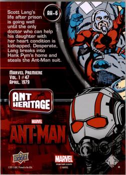 2015 Upper Deck Marvel Ant-Man - Ant Heritage #AH-6 Marvel Premiere #47 Back