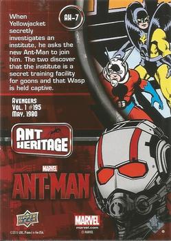 2015 Upper Deck Marvel Ant-Man - Ant Heritage #AH-7 Avengers #195 Back