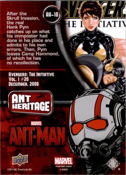 2015 Upper Deck Marvel Ant-Man - Ant Heritage #AH-10 Avengers: The Initiative #20 Back