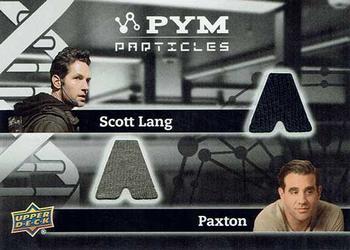 2015 Upper Deck Marvel Ant-Man - Pym Particles Double Character Memorabilia #PT2-LP Paxton / Scott Lang Front