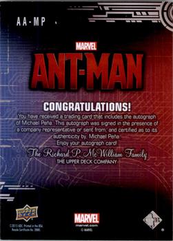 2015 Upper Deck Marvel Ant-Man - Blueprints Actor Autographs #AA-MP Michael Pena Back