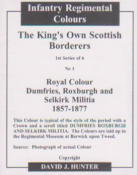 2004 Regimental Colours : The King's Own Scottish Borderers 1st Series #1 Royal Colour Dumfries Militia 1857-1877 Back