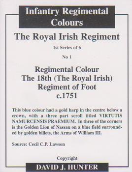 2006 Regimental Colours : The Royal Irish Regiment (18th Foot) 1st Series #1 Regimental Colour 18th Foot c.1751 Back