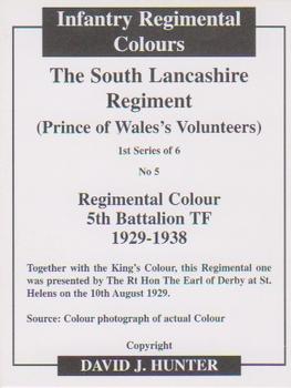 2007 Regimental Colours : The South Lancashire Regiment (The Prince of Wales's Volunteers) #5 Regimental Colour 5th Battalion TF 1929-1938 Back