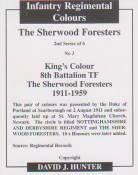 2007 Regimental Colours : The Sherwood Foresters (Nottinghamshire and Derbyshire Regiment) 2nd Series #3 King's Colour 8th Battalion TF 1911-1959 Back