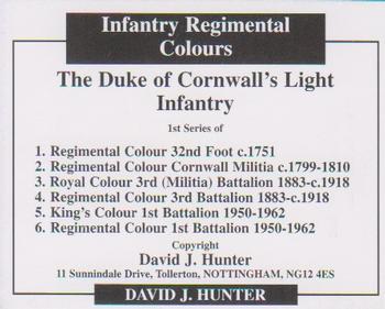 2007 Regimental Colours : The Duke of Cornwall's Light Infantry #NNO Title Card Back
