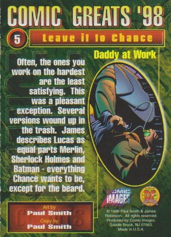 1998 Comic Images Comic Greats '98 #5 Leave it to Chance: Daddy at Work Back