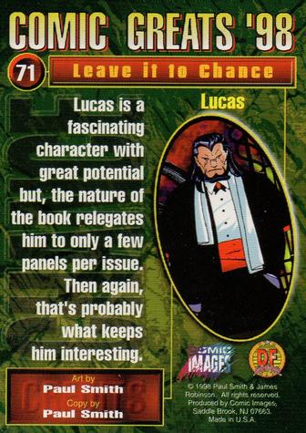 1998 Comic Images Comic Greats '98 #71 Leave it to Chance: Lucas Back
