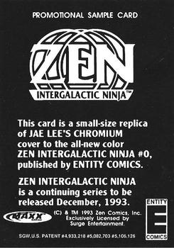 1993 Zen Dealer Promo #NNO Entity Comics Jae Lee Back