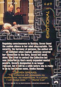 1998 SkyBox Star Trek Voyager Profiles - Seven of Nine #4 Emotional I Back