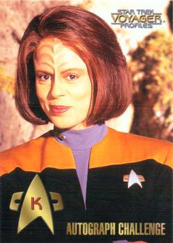1998 SkyBox Star Trek Voyager Profiles - Autograph Challenge #K B'Elanna Torres Front