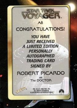 1998 SkyBox Star Trek Voyager Profiles - Autographs #A8 Robert Picardo Back