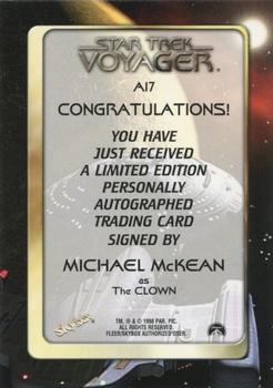 1998 SkyBox Star Trek Voyager Profiles - Autographs #A17 Michael McKean Back