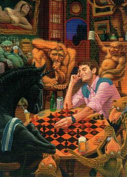 1995 FPG James Warhola #75 Barroom Chess Front