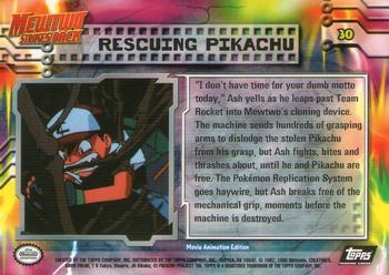 1999 Topps Pokemon the First Movie - Foil (Black Topps Logo) #30 Rescuing Pikachu Back