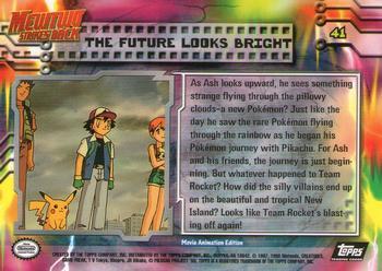 1999 Topps Pokemon the First Movie - Foil (Black Topps Logo) #41 The Future Looks Bright Back