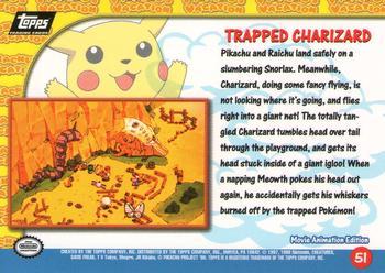 1999 Topps Pokemon the First Movie - Foil (Black Topps Logo) #51 Trapped Charizard Back