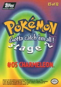 1999 Topps Pokemon the First Movie - Foil (Black Topps Logo) #E5 #05 Charmeleon - Stage 2 Back
