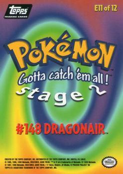 1999 Topps Pokemon the First Movie - Foil (Black Topps Logo) #E11 #148 Dragonair - Stage 2 Back