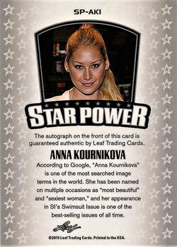 2015 Leaf Pop Century - Star Power Metal Autographs #SP-AK1 Anna Kournikova Back