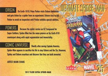 2017 Fleer Ultra Marvel Spider-Man #25 Ultimate Spider-Man Back