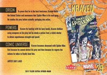 2017 Fleer Ultra Marvel Spider-Man #29 Kraven Back