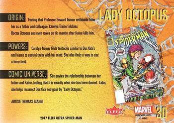 2017 Fleer Ultra Marvel Spider-Man #30 Lady Octopus Back