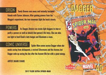 2017 Fleer Ultra Marvel Spider-Man #40 Dagger Back