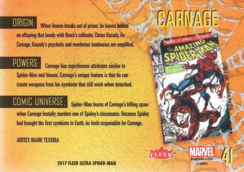 2017 Fleer Ultra Marvel Spider-Man #41 Carnage Back