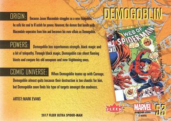 2017 Fleer Ultra Marvel Spider-Man #53 Demogoblin Back