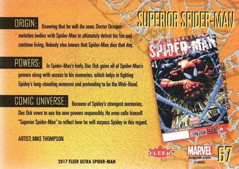 2017 Fleer Ultra Marvel Spider-Man #67 Superior Spider-Man Back