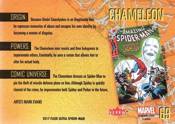 2017 Fleer Ultra Marvel Spider-Man #69 Chameleon Back