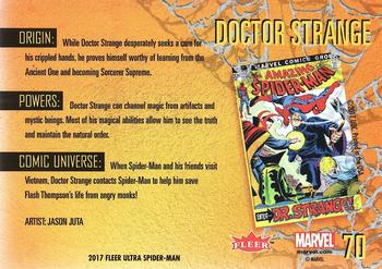 2017 Fleer Ultra Marvel Spider-Man #70 Doctor Strange Back