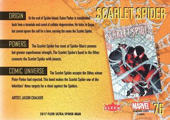 2017 Fleer Ultra Marvel Spider-Man #76 Scarlet Spider Back