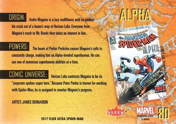 2017 Fleer Ultra Marvel Spider-Man #80 Alpha Back